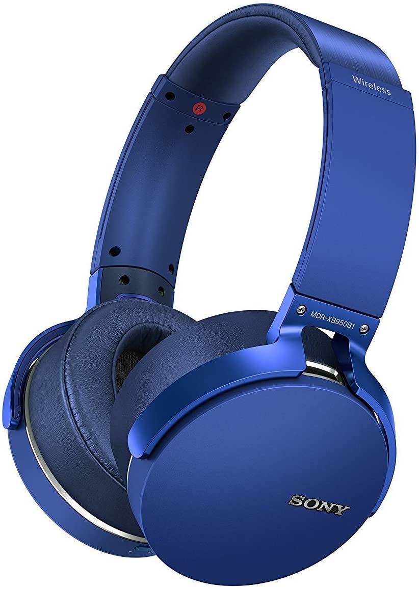 Sony Over Ear Wireless Headphones with Mic MDRXB950B1 L Blue