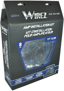 Wirez AKTP-8 Tech Plus 8 Guage Complete Amplifier Installation Kit OFC