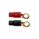 Gold Ring Terminals (1/0 Ga. - 5/16" - 2 pk.) - Bass Electronics