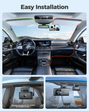 AZDOME M580 Pro 5K 3 Channel Dash Cam, Built-in WiFi GPS, 64GB Card Included, 4'' Touch Screen, WDR, IR Night Vision, Parking Mode