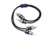 Kicker Q-Series 2-ch RCA Interconnect, 0.3m, 12 inch, RoHS Compliant (46QI203)