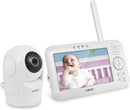 VTech VM5262 5" Color LCD Digital Video Baby Monitor with Long Range, 360 Degree Pan & Tilt Camera, Automatic Night Vision, Temperature Sensor