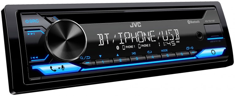 JVC KD-TD71BT Bluetooth Car Stereo Receiver with USB Port