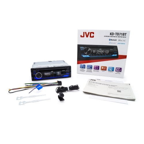 JVC KD-TD71BT Bluetooth Car Stereo Receiver with USB Port