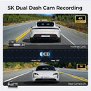 LINGDU LD06 5K Dash Cam – 4K Front + 2K Rear Dual Camera with GPS, 5G WiFi & Voice Control