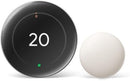 Google Nest Learning Thermostat (4th Gen) with Nest Temperature Sensor (2nd Gen) - Energy Saving Smart Thermostat with Adaptive Eco - Works with Alexa and Google Home App - Polished Silver
