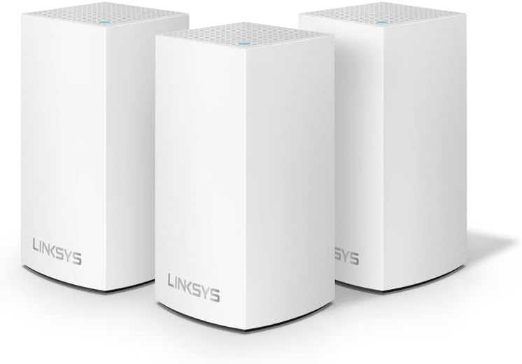 Linksys Velop Dual-Band AC1300 Whole Home WiFi Intelligent Mesh System (WHW0103-CA), 3-Pack