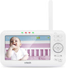 VTech VM5262 5" Color LCD Digital Video Baby Monitor with Long Range, 360 Degree Pan & Tilt Camera, Automatic Night Vision, Temperature Sensor