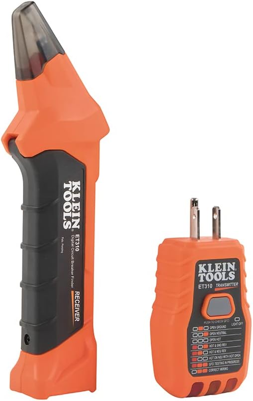 Klein Tools ET310 Circuit Breaker Finder with GFCI Tester – Digital Tracer Kit