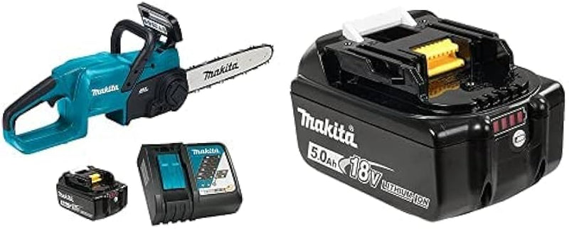 MAKITA 18V LXT LithiumIon Brushless Cordless 14-Inch Chainsaw Kit with 5.0Ah Battery and Rapid Charger