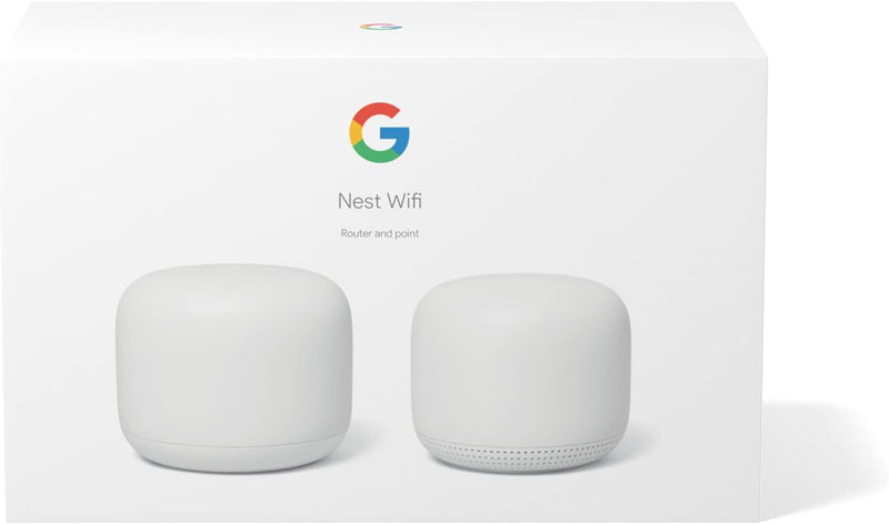 Google Nest Wifi AC2200 Mesh System Router and Add-On Points (two pack)