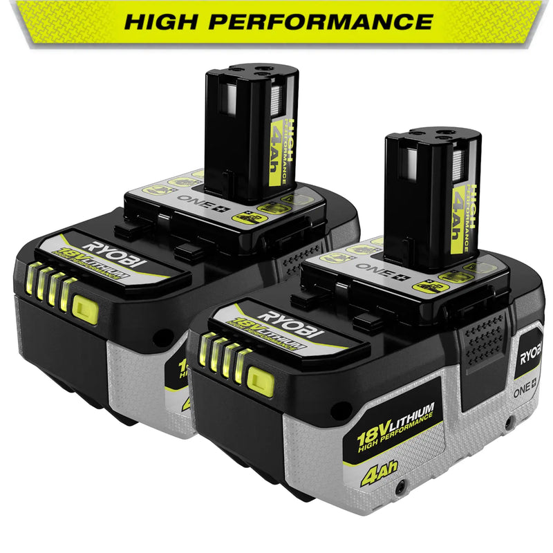 Ryobi 18-Volt ONE+ Lithium-Ion 4.0 Ah High Capacity Battery (2-Pack)