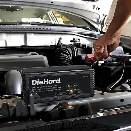 DieHard 2-Amp 6-Volt/12-Volt Automotive Battery Charger & Maintainer, Fully Automatic  DH0159