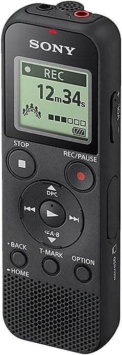 Sony ICD-PX370 Mono Digital Voice Recorder with Built-In USB Voice Recorder, Black