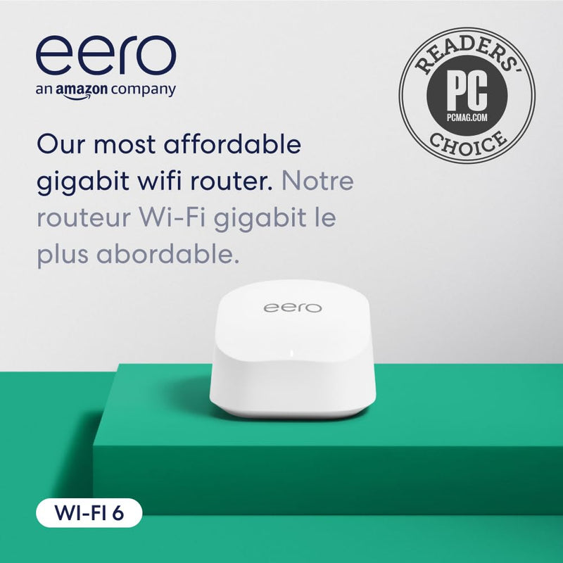 eero 6+ Dual-Band Whole Home Mesh Wi-Fi 6 Router (R010112)