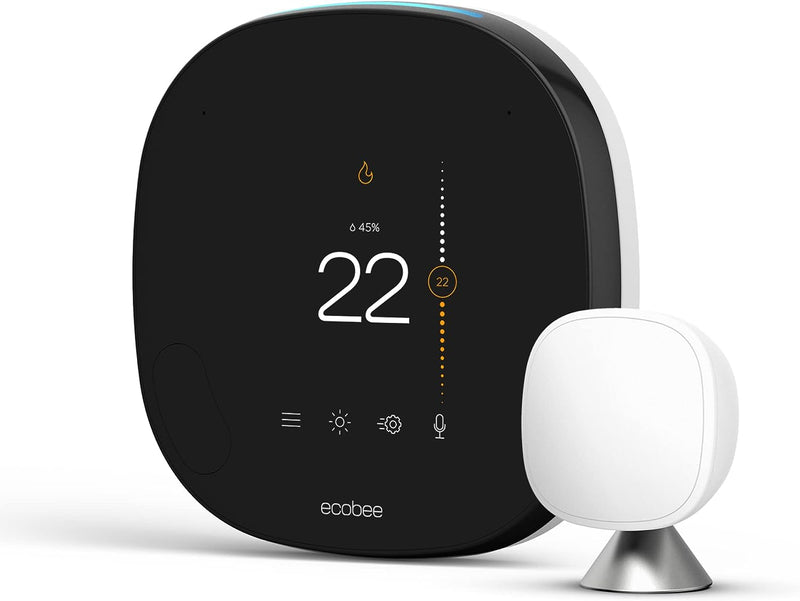 ecobee Smart Thermostat with Voice Control - Programmable Wifi Thermostat - Works with Siri, Alexa, Google Assistant - Smart Thermostat for Home