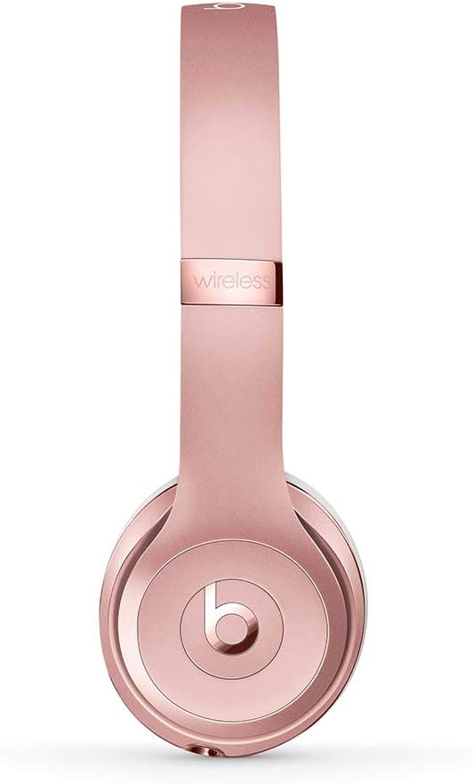 Beats Solo3 Wireless On-Ear Headphones - Apple W1 Headphone Chip, Class 1 Bluetooth, 40 Hours of Listening Time, Built-in Microphone - Rose Gold - MX442LL/A