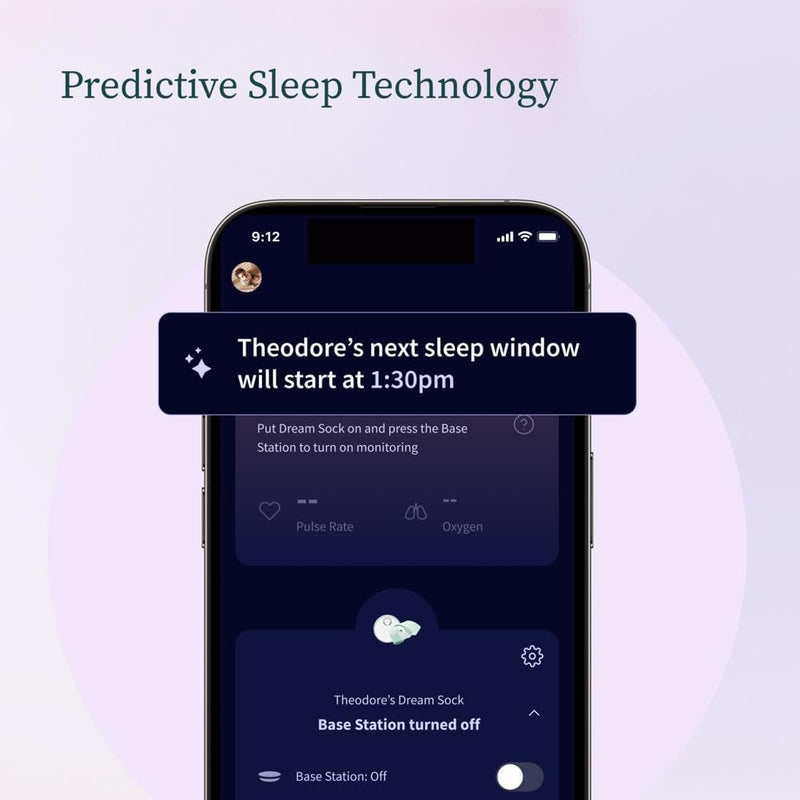 Owlet Dream Sock - Smart Baby Monitor View Heart Rate and Average Oxygen O2 as Sleep Quality Indicators. Wakings, Movement, and Sleep State. Digital Sleep Coach and Sleep Assist Prompts, Green