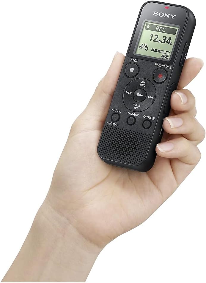 Sony ICD-PX370 Mono Digital Voice Recorder with Built-In USB Voice Recorder, Black