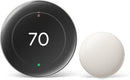 Google Nest Learning Thermostat Pro Edition (4th Gen) with Nest Temperature Sensor (2nd Gen) - Polished Silver