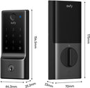 eufy T85F0J11-5 Security E31 Fingerprint Keyless Entry Wi-Fi Bluetooth Smart Lock with Keypad & Key - Black