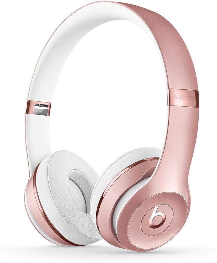 Beats Solo3 Wireless On-Ear Headphones - Apple W1 Headphone Chip, Class 1 Bluetooth, 40 Hours of Listening Time, Built-in Microphone - Rose Gold - MX442LL/A