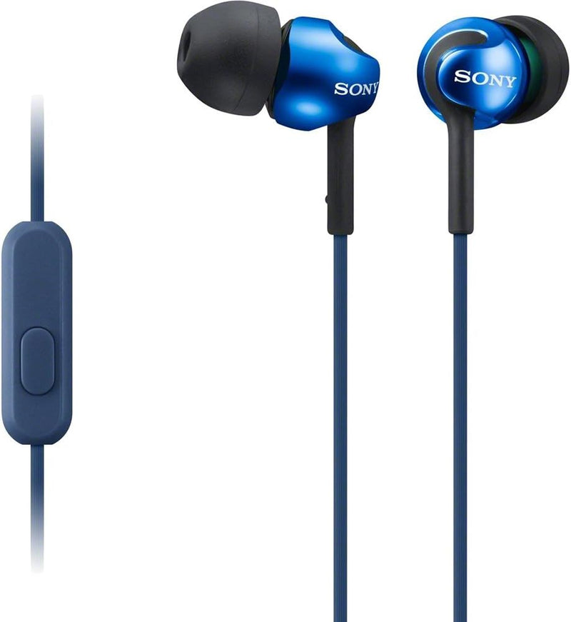 Sony EX110 Series Premium EX Series In-Ear Headphones, Blue (MDREX110AP/L)