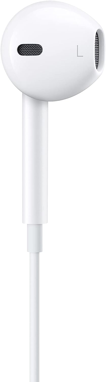 Apple EarPods Headphones with 3.5mm Plug. Microphone with Built-in Remote to Control Music, Phone Calls, and Volume. Wired Earbuds