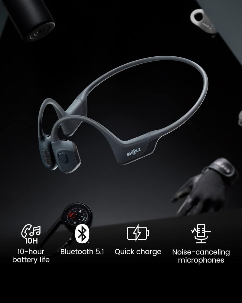 Shokz OpenRun Mini Wireless Bluetooth Open-Ear Built-in Mic Waterproof Black Headphone