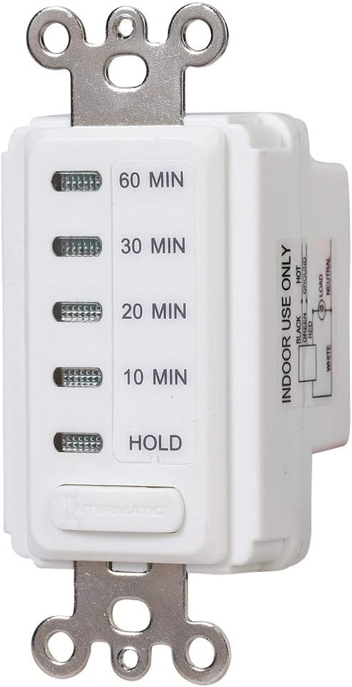 Intermatic EI210W Electronic Countdown Timer - Silent Operation | Easy Time Selection | Universal Compatibility