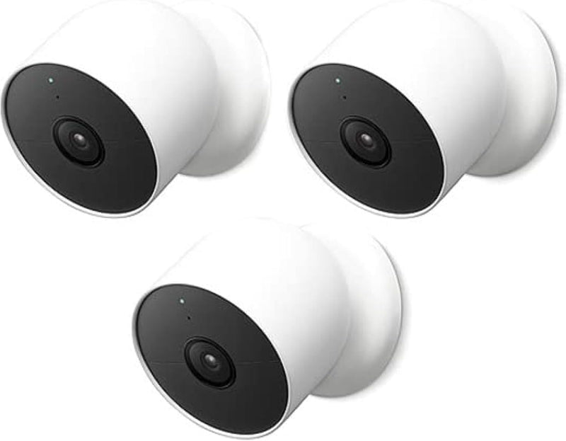 Google Nest Cam Wire-Free Indoor/Outdoor Security Camera - 3 Pack - White