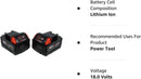 Batterie lithium-ion REDLITHIUM 18 V à capacité étendue (XC) 5,0 Ah de Milwaukee Tool M18 (lot de 2) 48-11-1852 