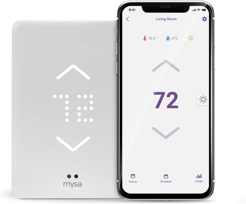 Mysa Smart Thermostat for Electric Baseboard Heaters 240V | Easy Install | Use w/HomeKit, Alexa, Google | Wi-Fi Programmable | Remote Control with Free App | Temp. & Humidity Alerts  OPEN BOX