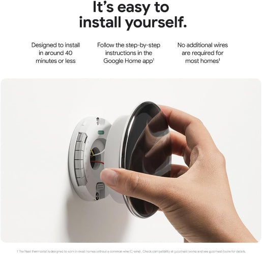 Google Nest Learning Thermostat (4th Gen) with Nest Temperature Sensor (2nd Gen) - Energy Saving Smart Thermostat with Adaptive Eco - Works with Alexa and Google Home App - Polished Silver