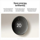 Google Nest Wi-Fi Smart Learning Thermostat (4th Gen) with Nest Temperature Sensor (2nd Gen) - Polished Gold