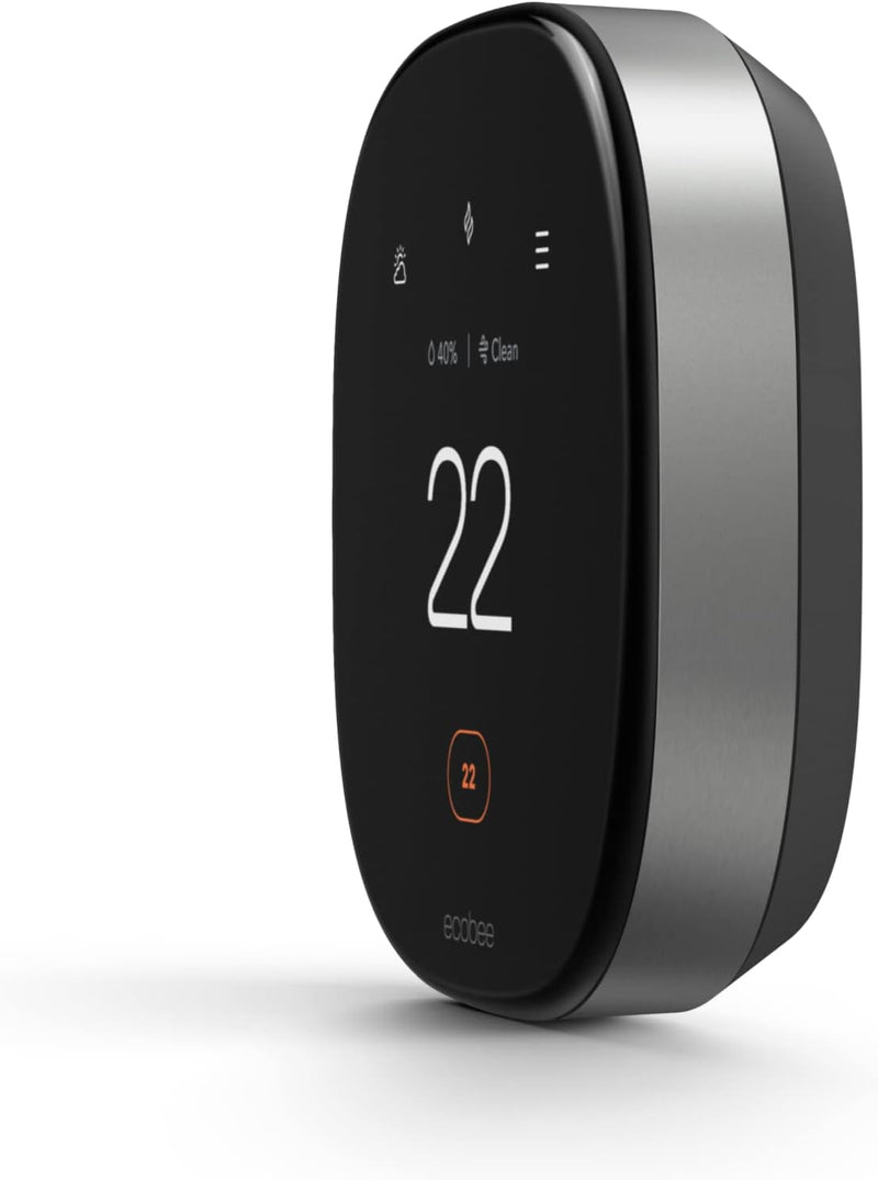 ecobee EB-STATE6C-01 Wi-Fi Smart Thermostat Premium - Black