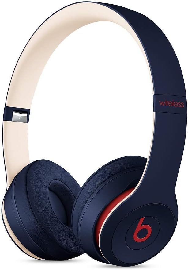 Beats Solo3 Wireless On-Ear Headphones - Apple W1 Headphone Chip, Class 1 Bluetooth, 40 Hours of Listening Time, Built-in Microphone - Club Navy - MV8W2LL/A