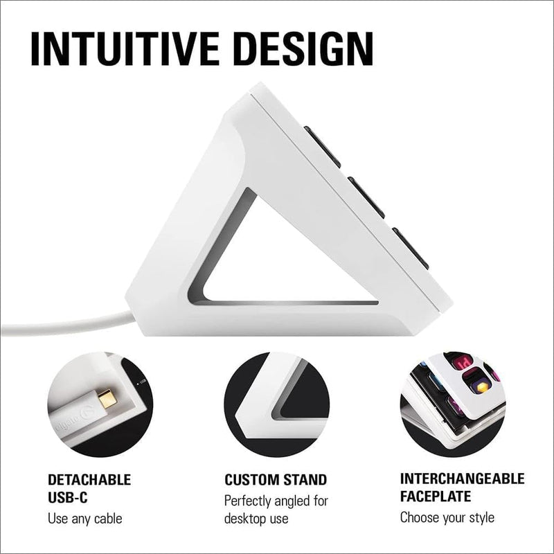 Elgato Stream Deck MK.2 White – Studio Controller, 15 Macro Keys, Trigger Actions in apps and Software Like OBS, Twitch, YouTube and More, Works with Mac and PC, 15 Keys (MK.2) White