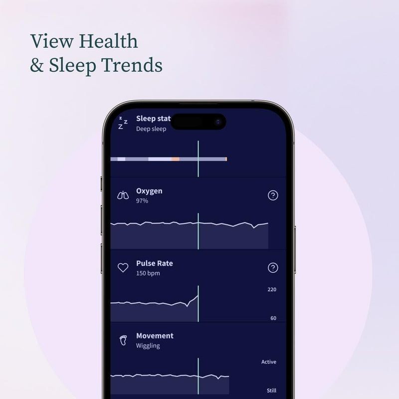 Owlet Dream Sock - Smart Baby Monitor View Heart Rate and Average Oxygen O2 as Sleep Quality Indicators. Wakings, Movement, and Sleep State. Digital Sleep Coach and Sleep Assist Prompts, Green