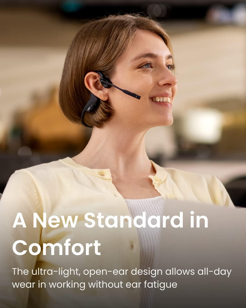 Shokz OpenComm 2UC Bone Conduction Bluetooth Headset - Black