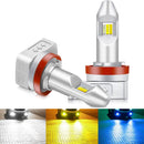 Ampoule LED H11 Ampoule LED H8 pour feux antibrouillard Jaune Bleu Blanc H16 30 W Durée de vie de 50 000 heures, Super pénétration, Plug and Play, Ampoules halogènes de remplacement DRL, Meilleurs feux antibrouillard, Lot de 2