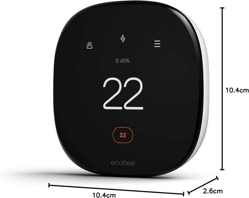 ecobee Wi-Fi Smart Thermostat Enhanced - Black