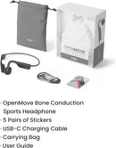 Shokz OpenMove Bone Conduction Open-Ear Bluetooth Headphones - Grey