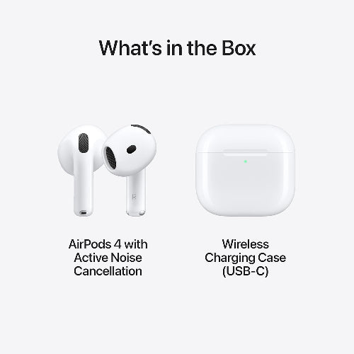 Apple AirPods 4 In-Ear Active Noise Cancelling True Wireless Earbuds with USB-C Charging Case