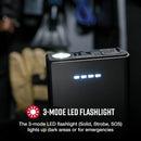 Démarreur de secours Cobra 800A - Démarreur de secours au lithium-ion et banque d'alimentation avec USB à charge rapide, lampe de poche LED, câbles de démarrage, puissance de crête de 800 A pour n'importe quelle voiture, SUV ou moto 