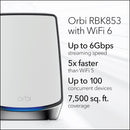NETGEAR Orbi Tri-Band AX6000 Whole Home Mesh Wi-Fi 6 System (RBK853-100CNS) - 3 Pack
