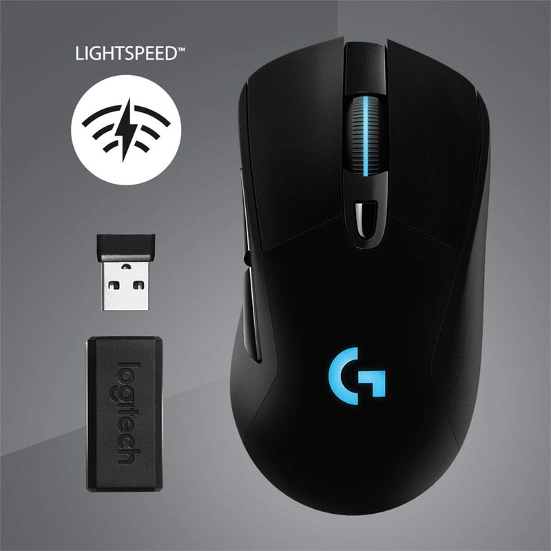 Logitech G703 LIGHTSPEED Wireless Gaming Mouse W/ Hero 25K Sensor, PowerPlay Compatible, Lightsync RGB, Lightweight 95G+10G optional, 100-25, 600 DPI, Rubber Side Grips - OPEN BOX