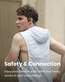 Shokz OpenMove Bone Conduction Open-Ear Bluetooth Headphones - Grey