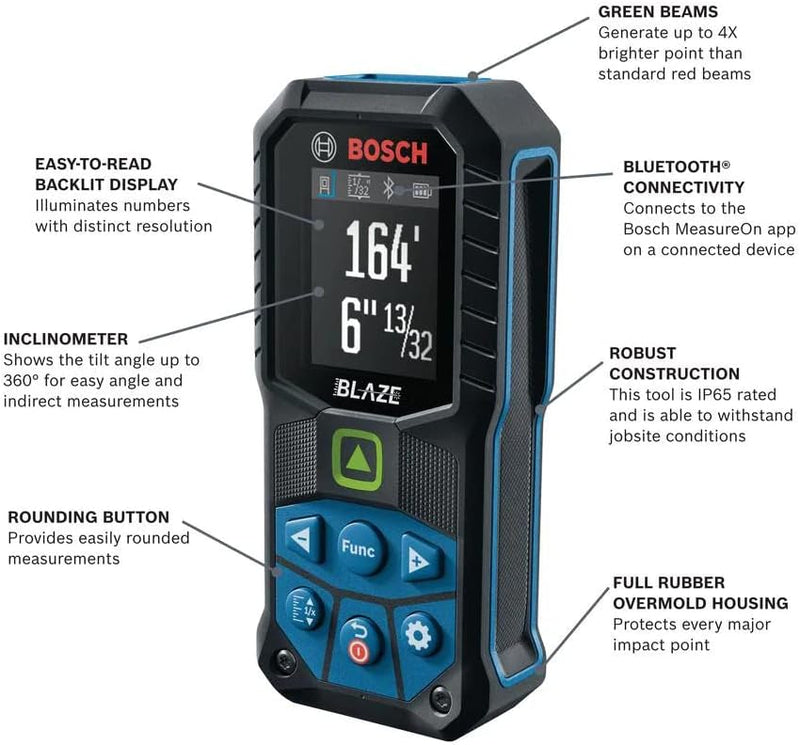 Bosch GLM165-27CG Blaze™ Connected 165 Ft. Laser Measure ( OPEN BOX )