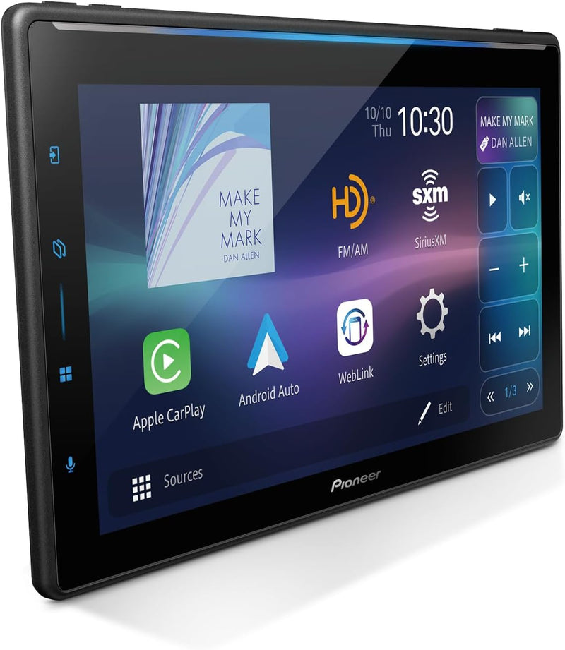 Pioneer DMH-WT6000NEX 10.1" Floating Display Digital Multimedia Receiver with Wireless Apple CarPlay & Android Auto